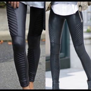 Spanx Faux Leather Moto Leggings Small P Never worn